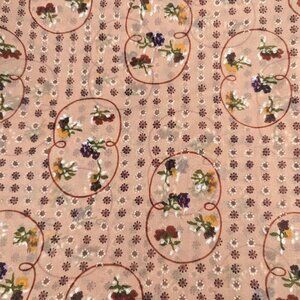 Sewing 1970s 4 yards Cottage Core Granny Polyester Fabric Voile Gunnie Sax